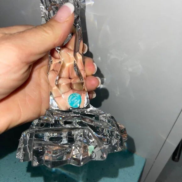 Tiffany Vintage MCM Candlesticks Rock Cut Crystal Set of 2 Collectible Decor - Picture 3 of 7